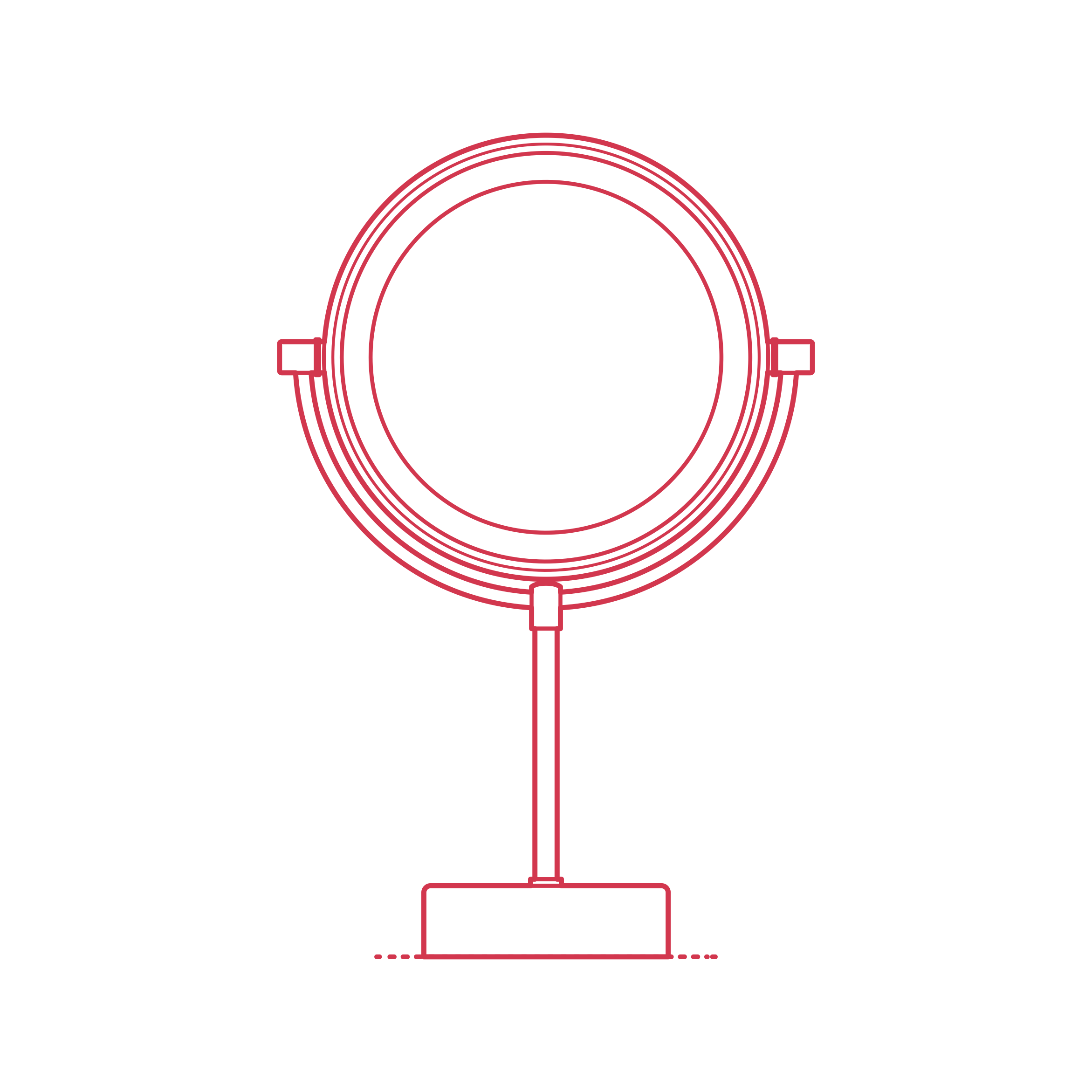 Objects Table Mirrors Ikea Kaitum Table Mirror Line Art Illustration Svg Free Vectors